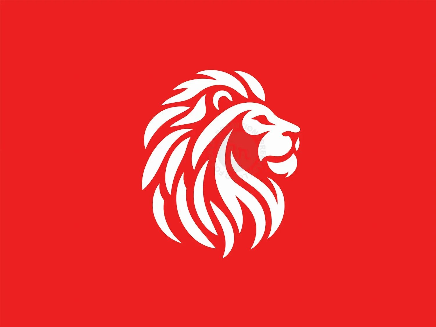 Modern Business White Lion Head Logo