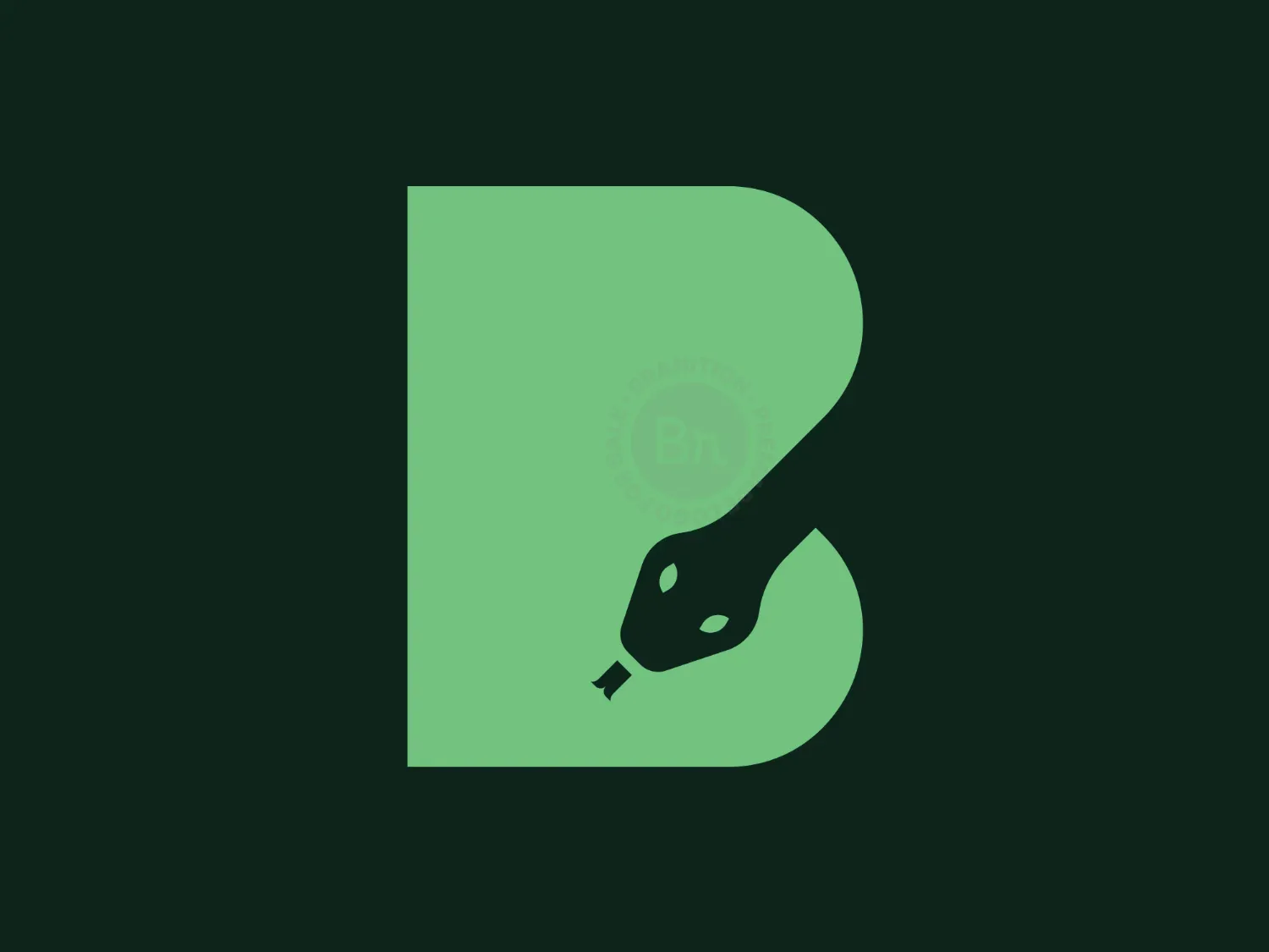 B With Snake Logo