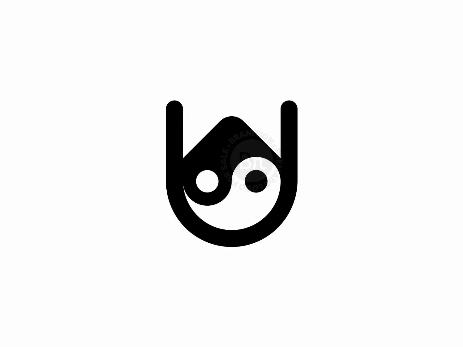 Wu Or Uw  Ying Yang Monogram Logo