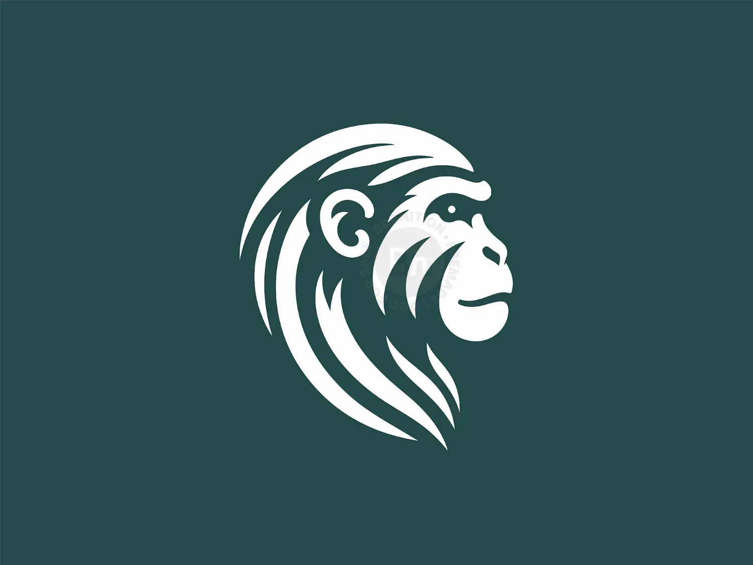 Modern Monkey Head Logo