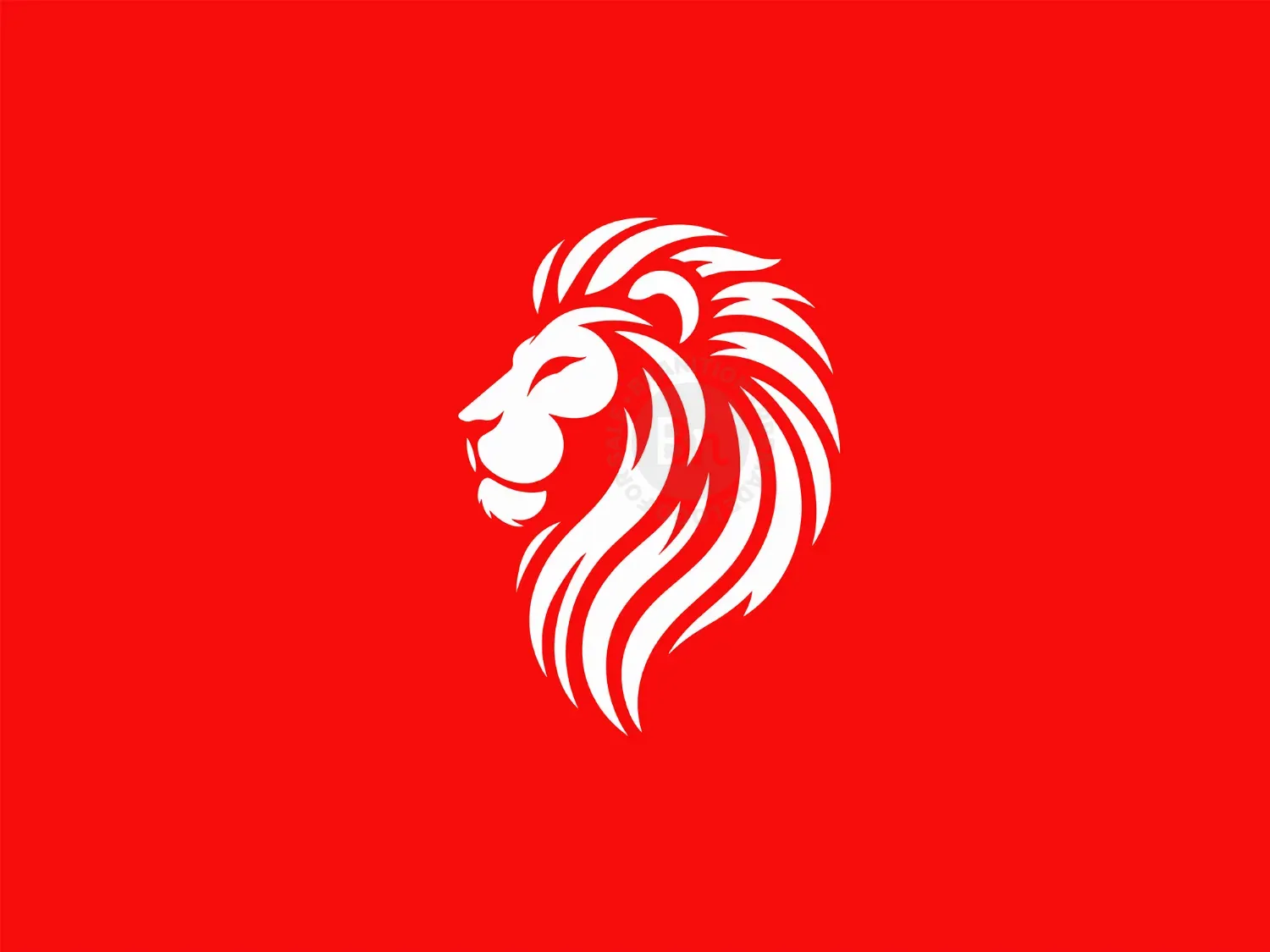 Modern Lion Face In Profile Business Logo