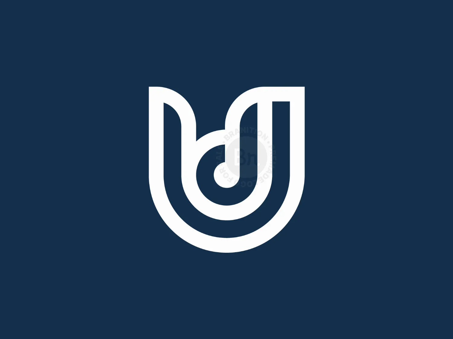 Letter Ud Tech Logo