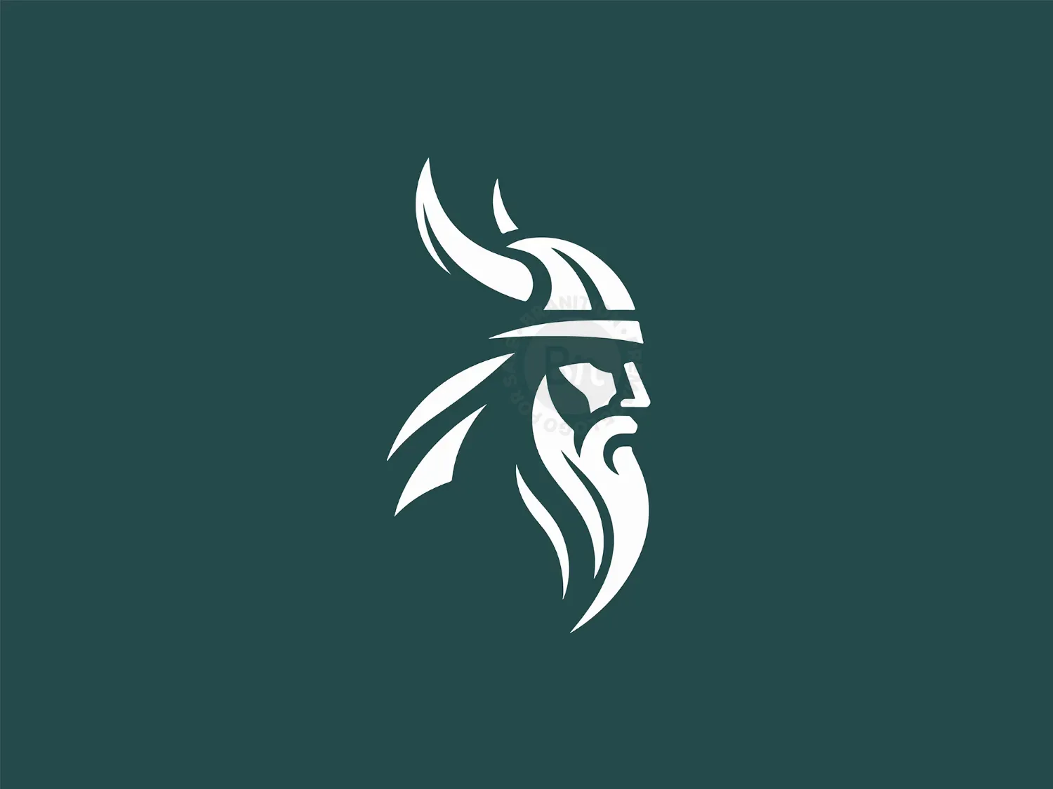 Modern Viking Head Business Logo