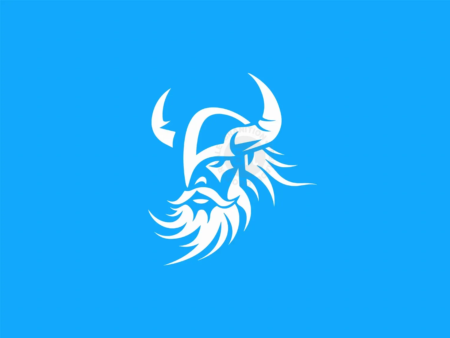 Modern Viking Head Logo