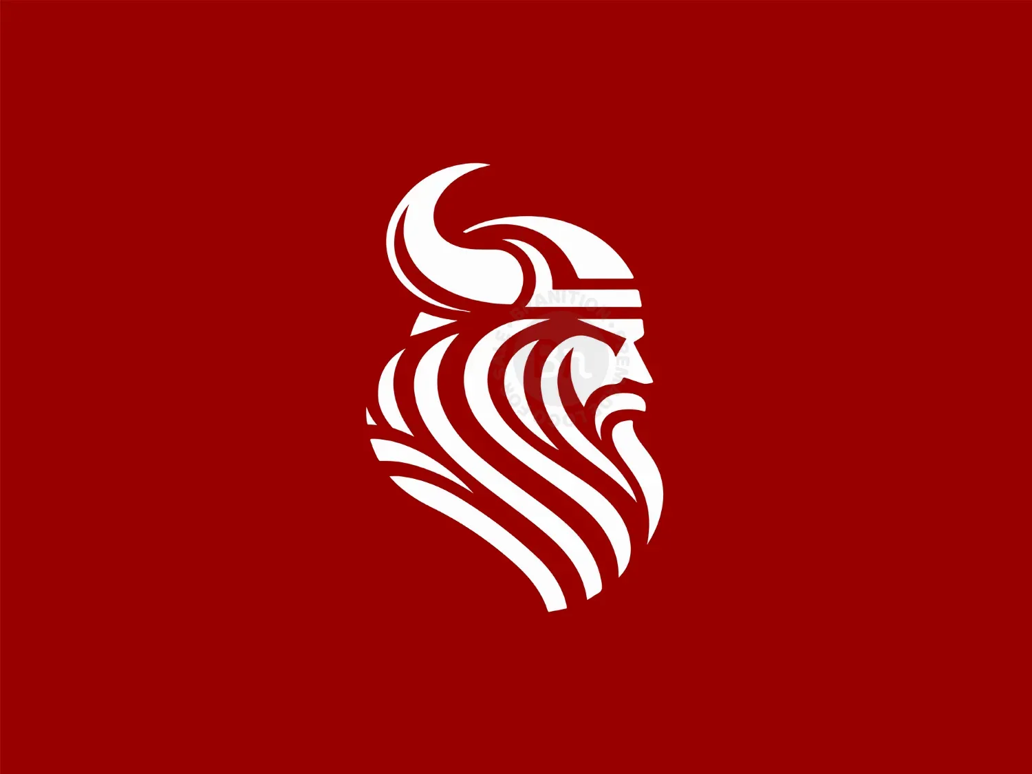Abstract Viking Head Logo
