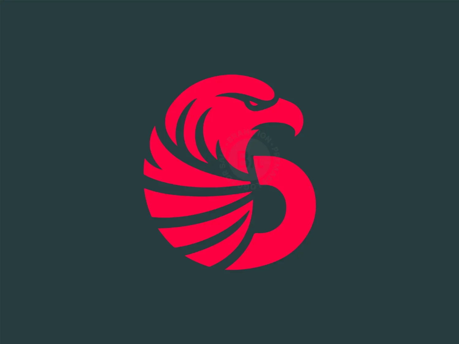 Abstract Number Six With Eagle Logo