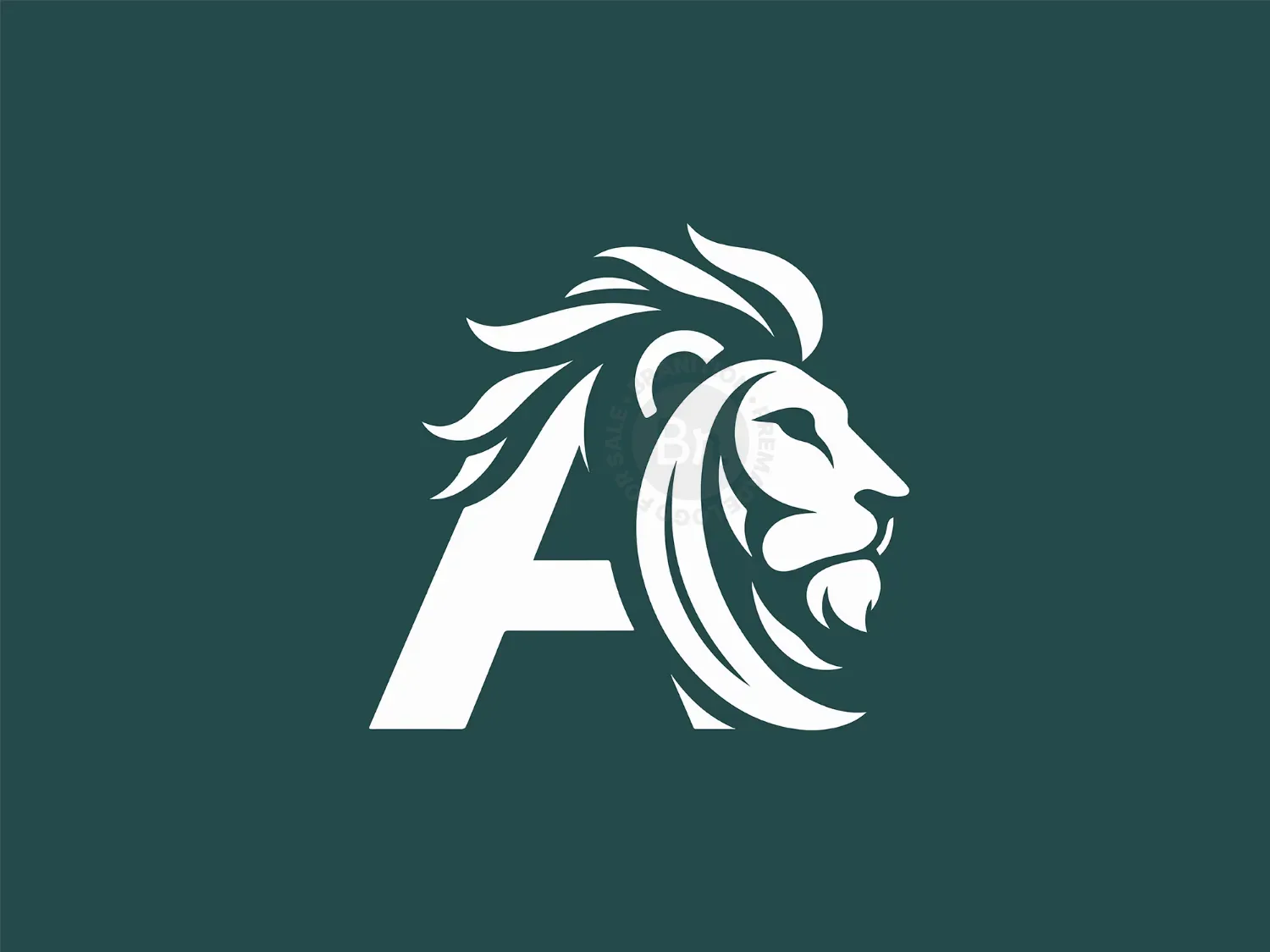 Abstract Letter A With Lion Head Logo