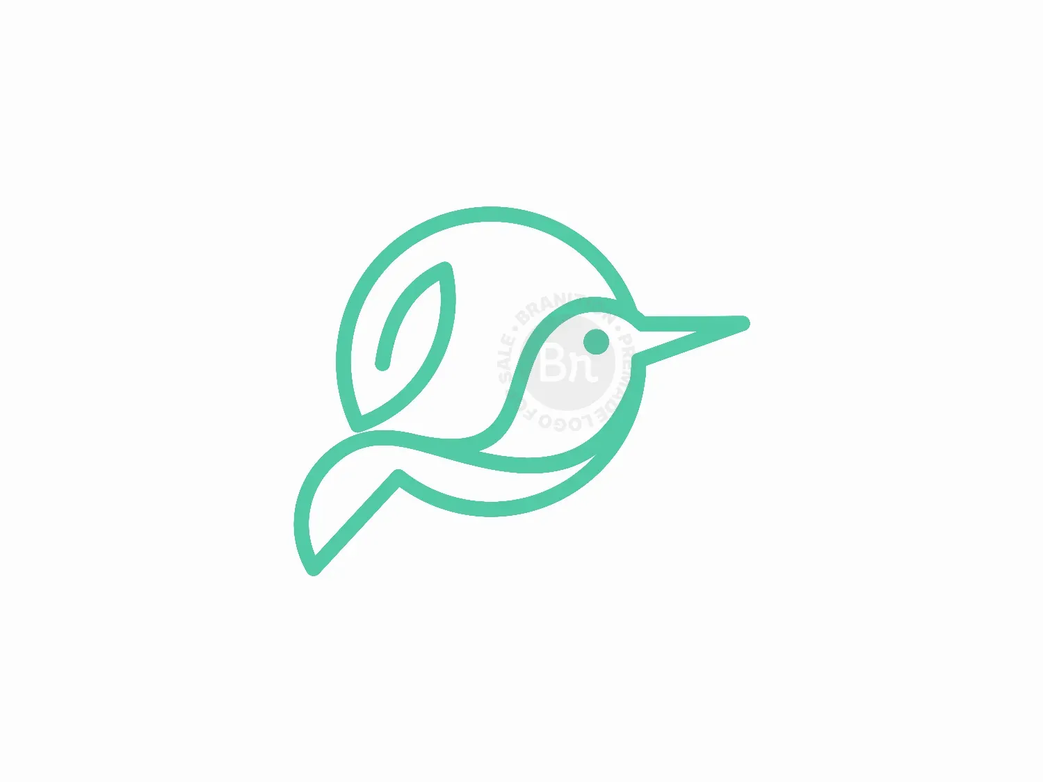 Bird Leaf Simple Logo