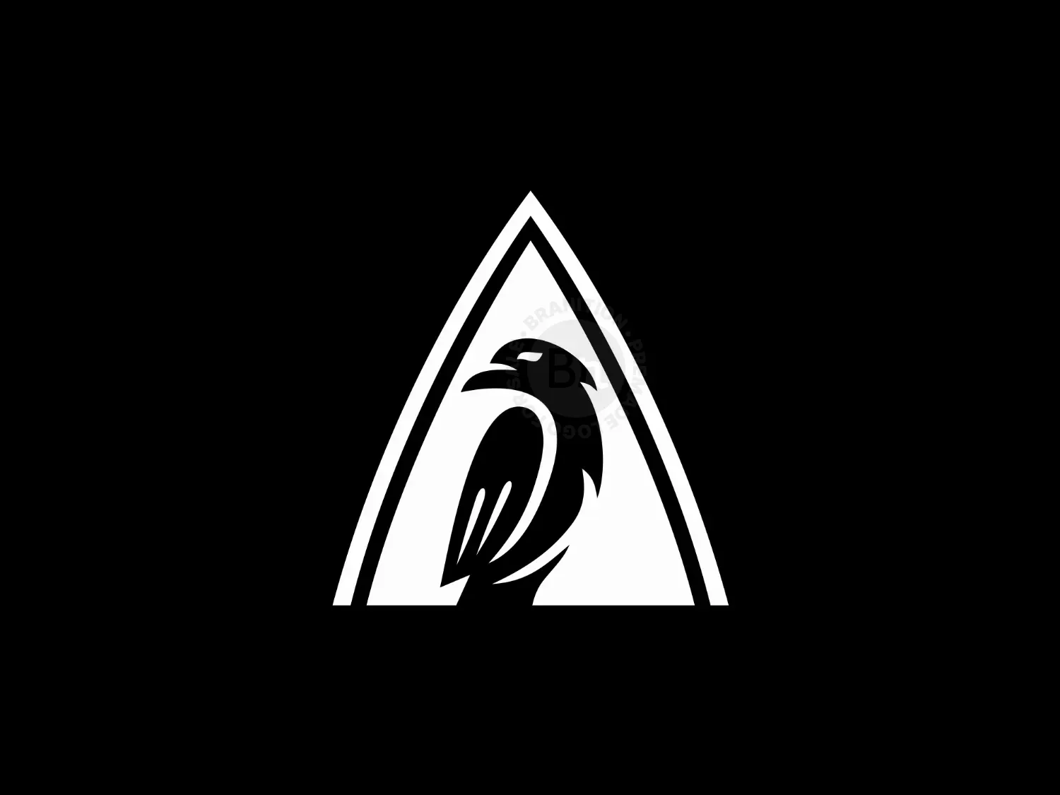 Letter A Crow Logo