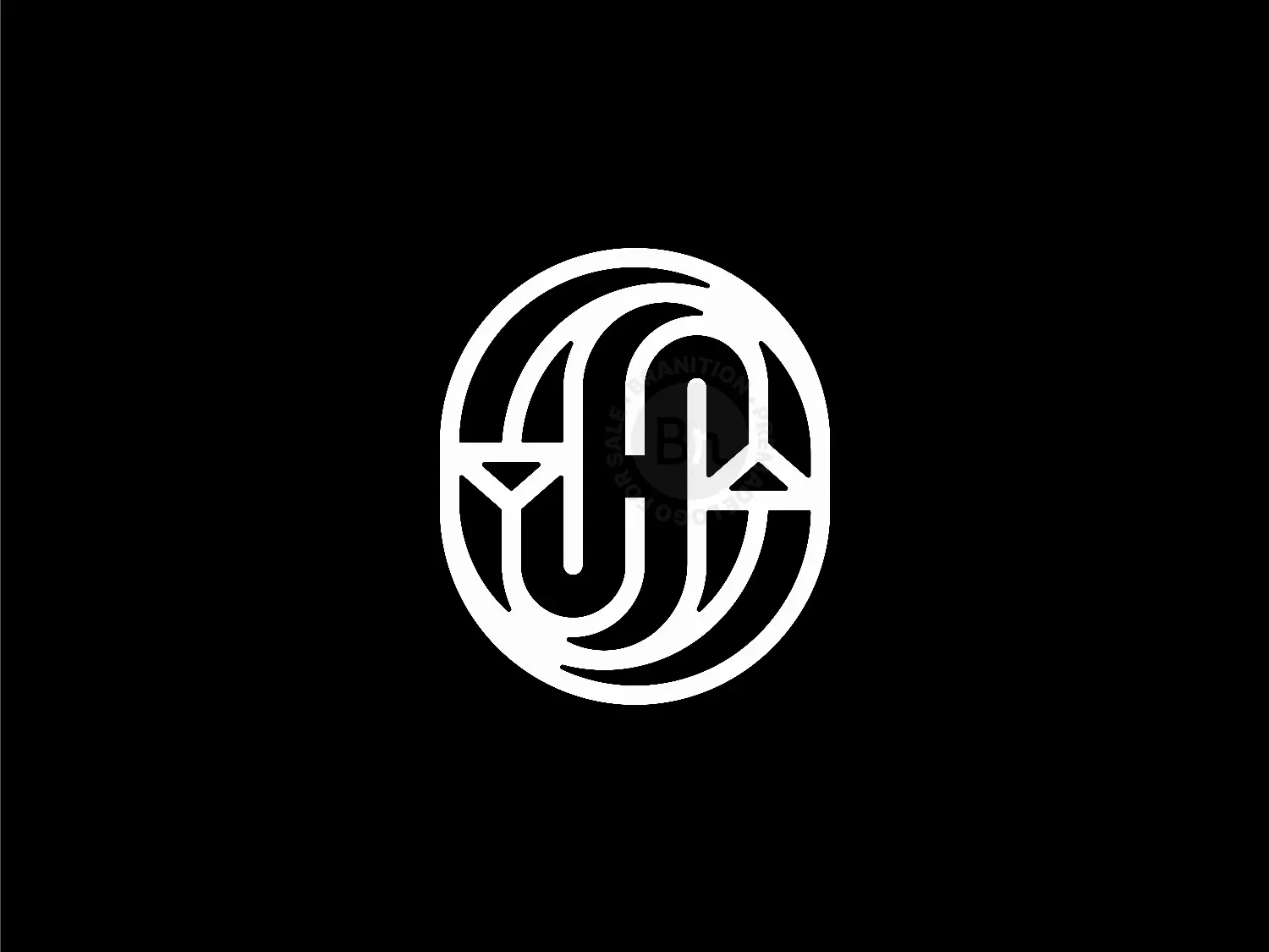 Letter OH Initial HO Logo