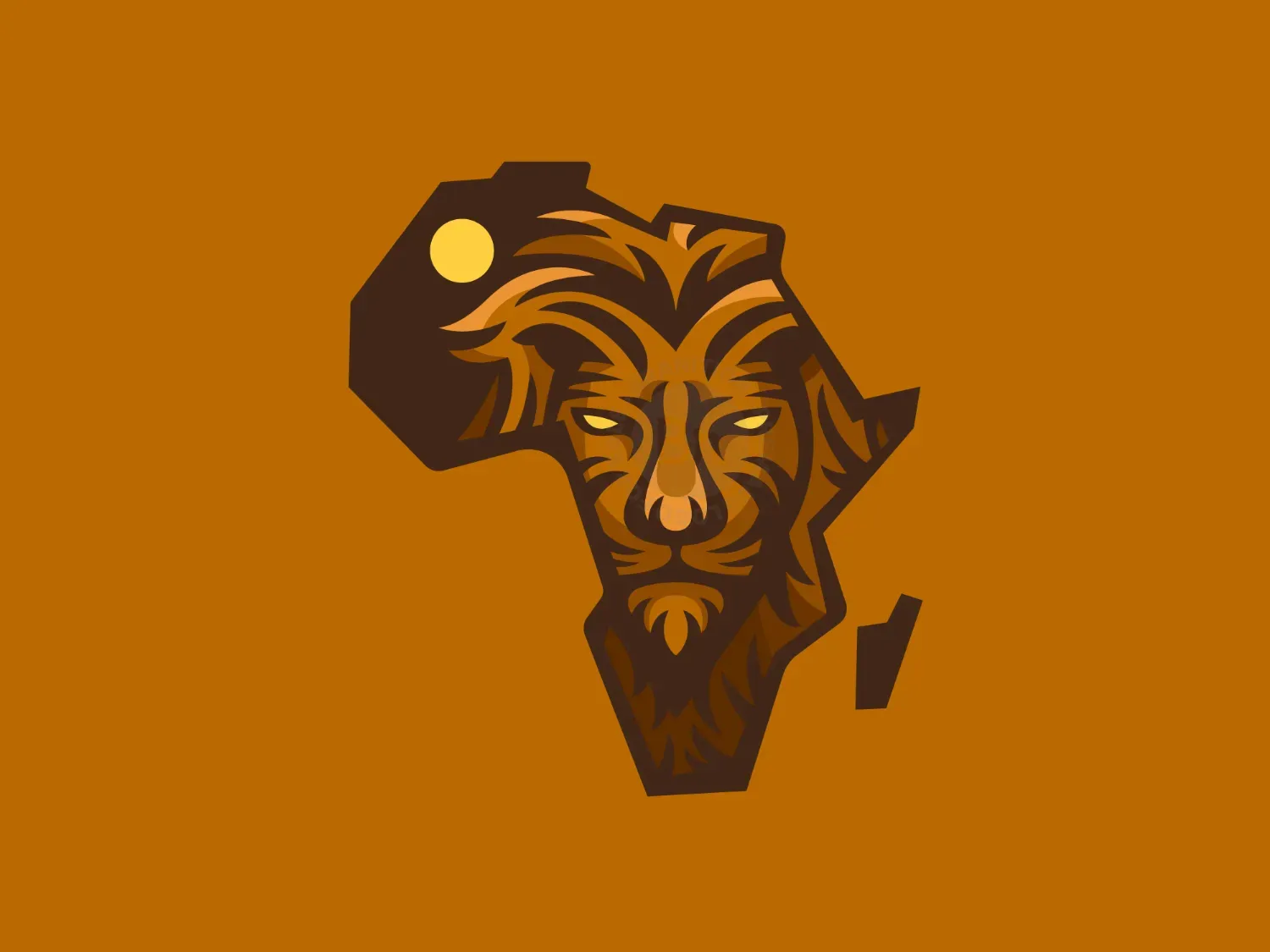 African Wild Lion Logo