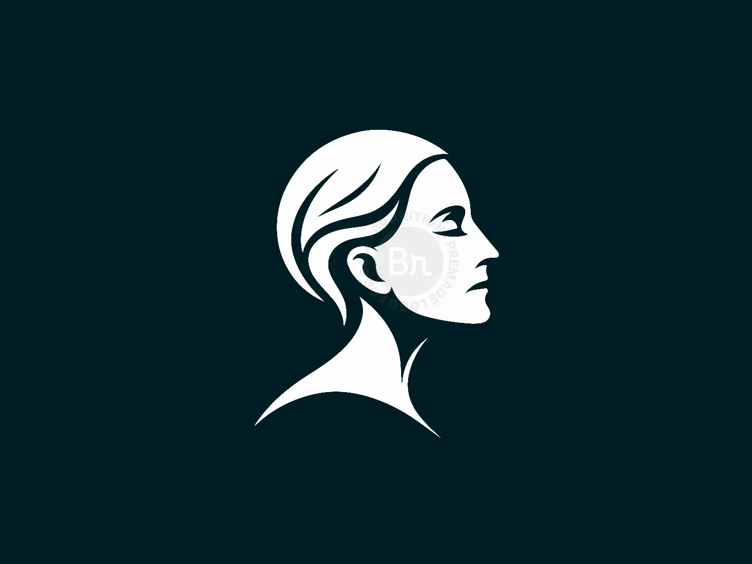 Modern And Elegant Woman Head Logo