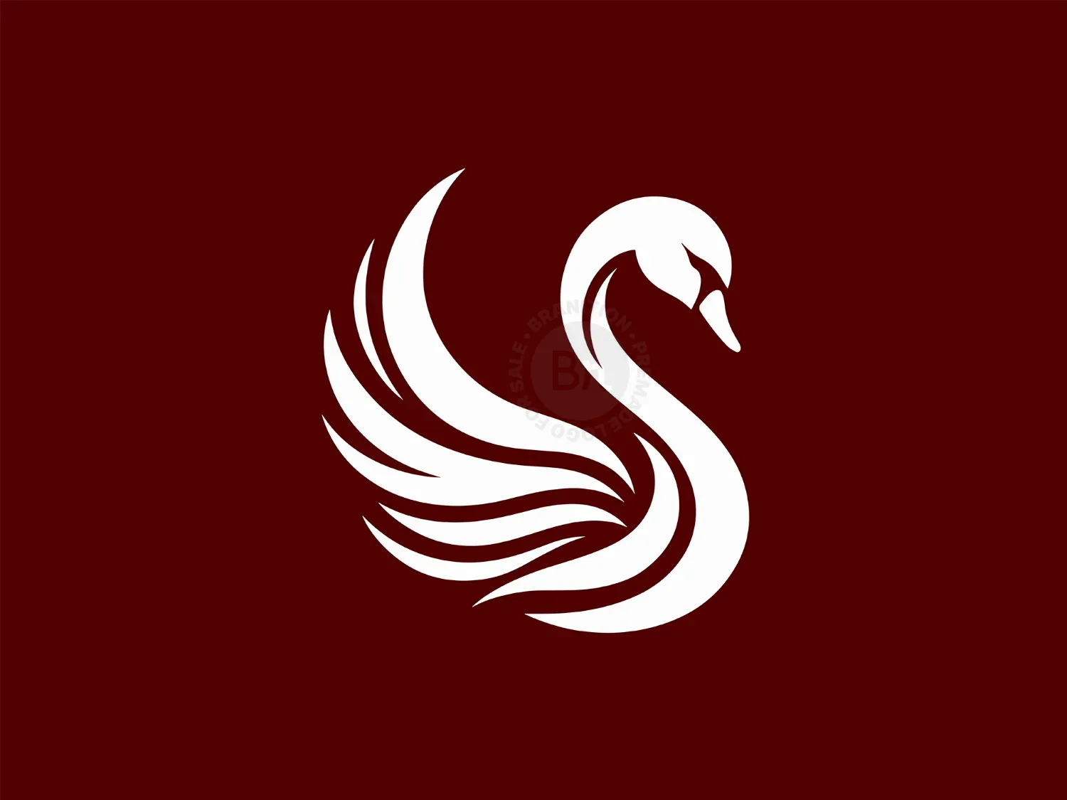 Modern And Beautiful White Swan Logo