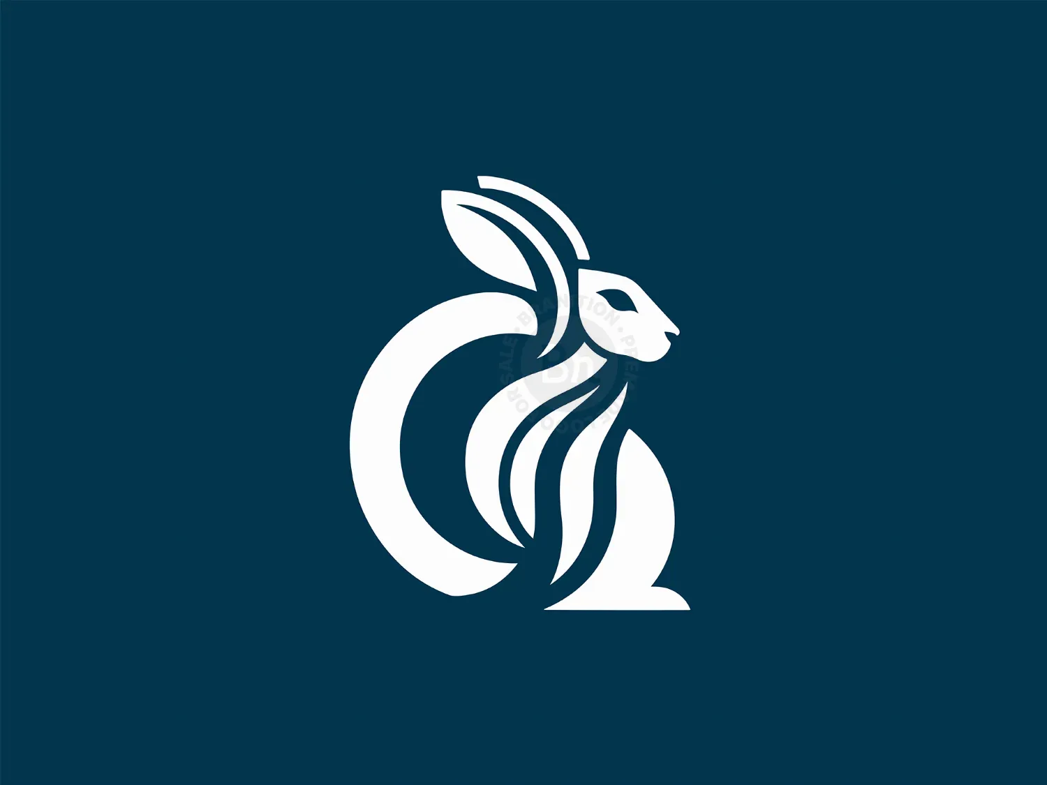 Abstract Rabbit With Letter Q Logo