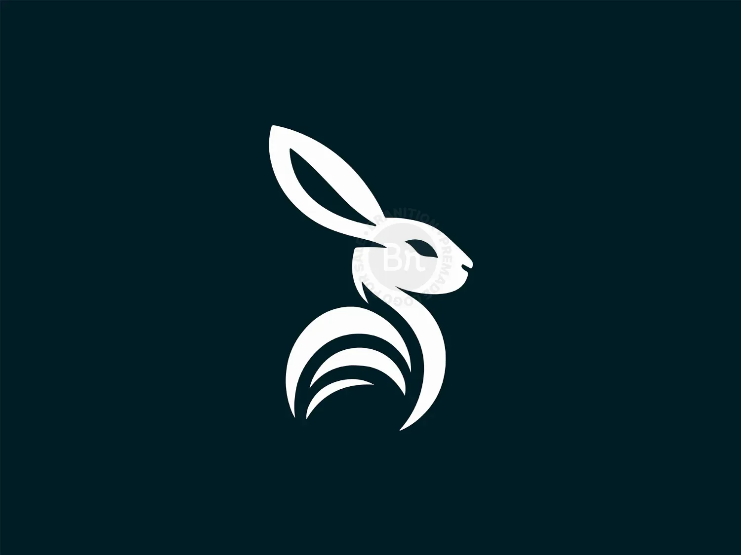 Abstract And Elegant Rabbit Logo