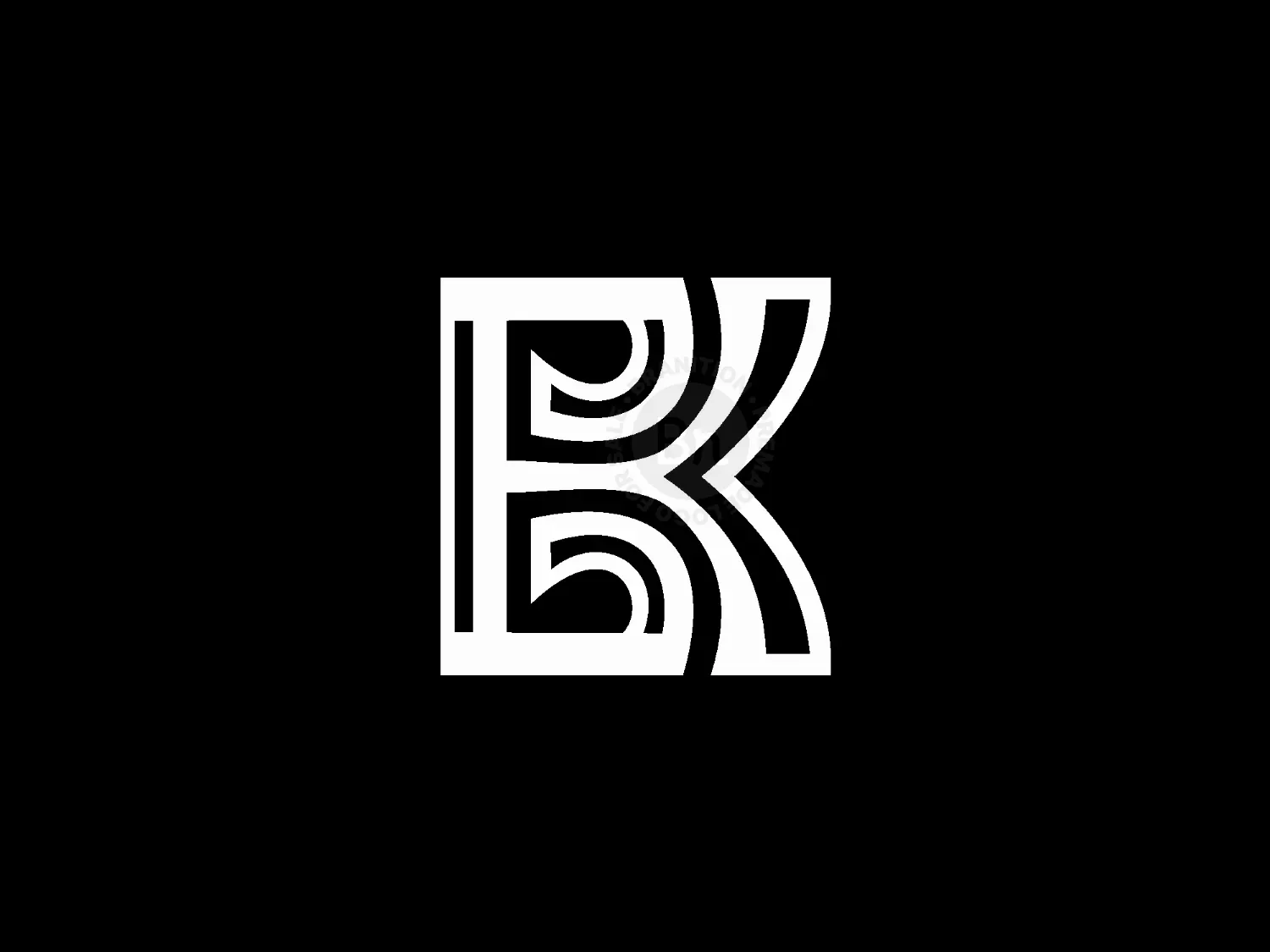 Initial Letter Bk Or Letter Kb Logo