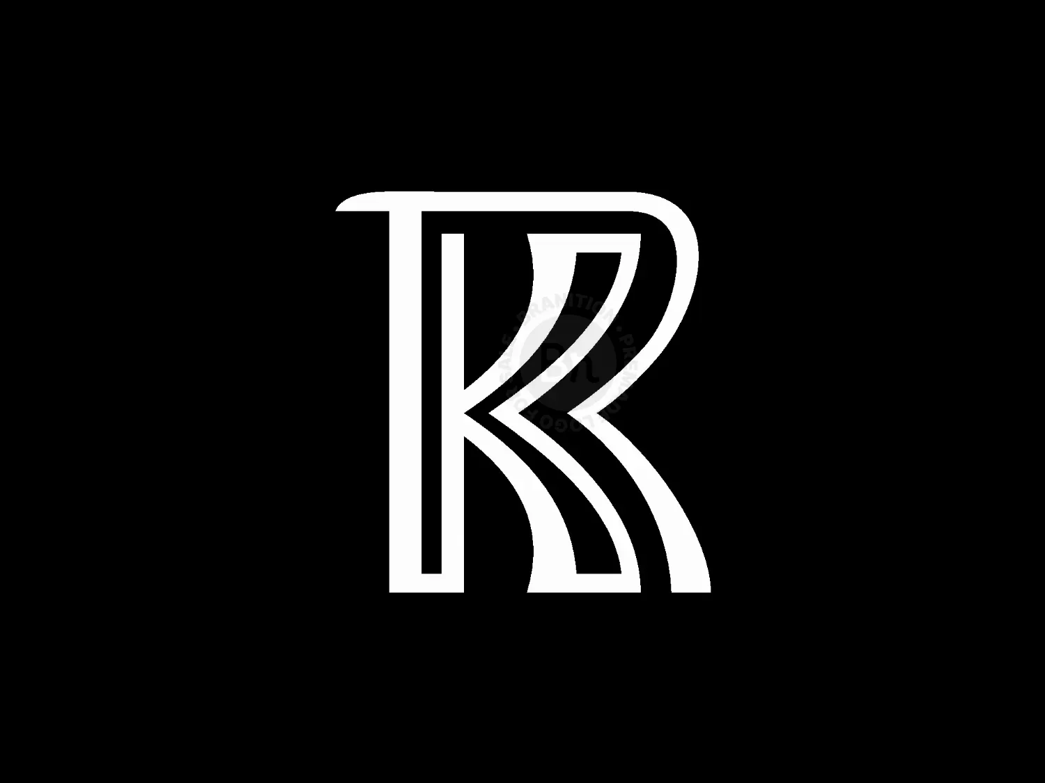 Initial Letter Kr Or Rk Logo