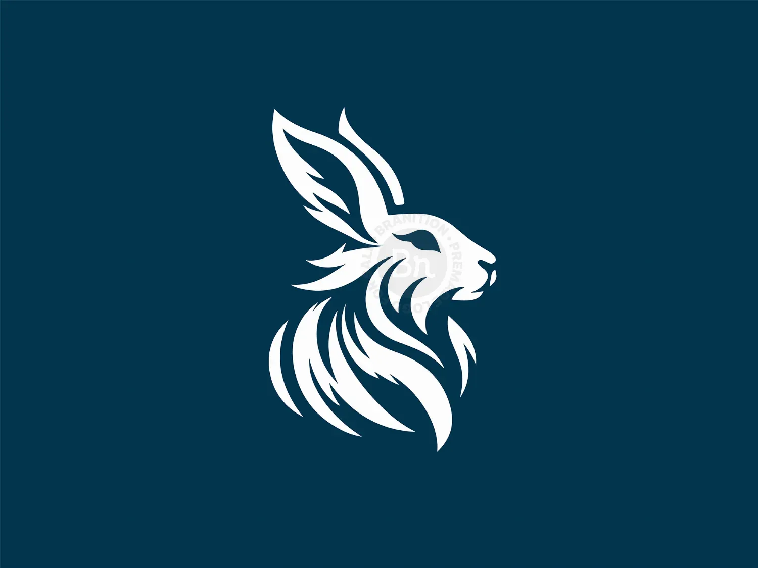 Modern Rabbit Head Logo