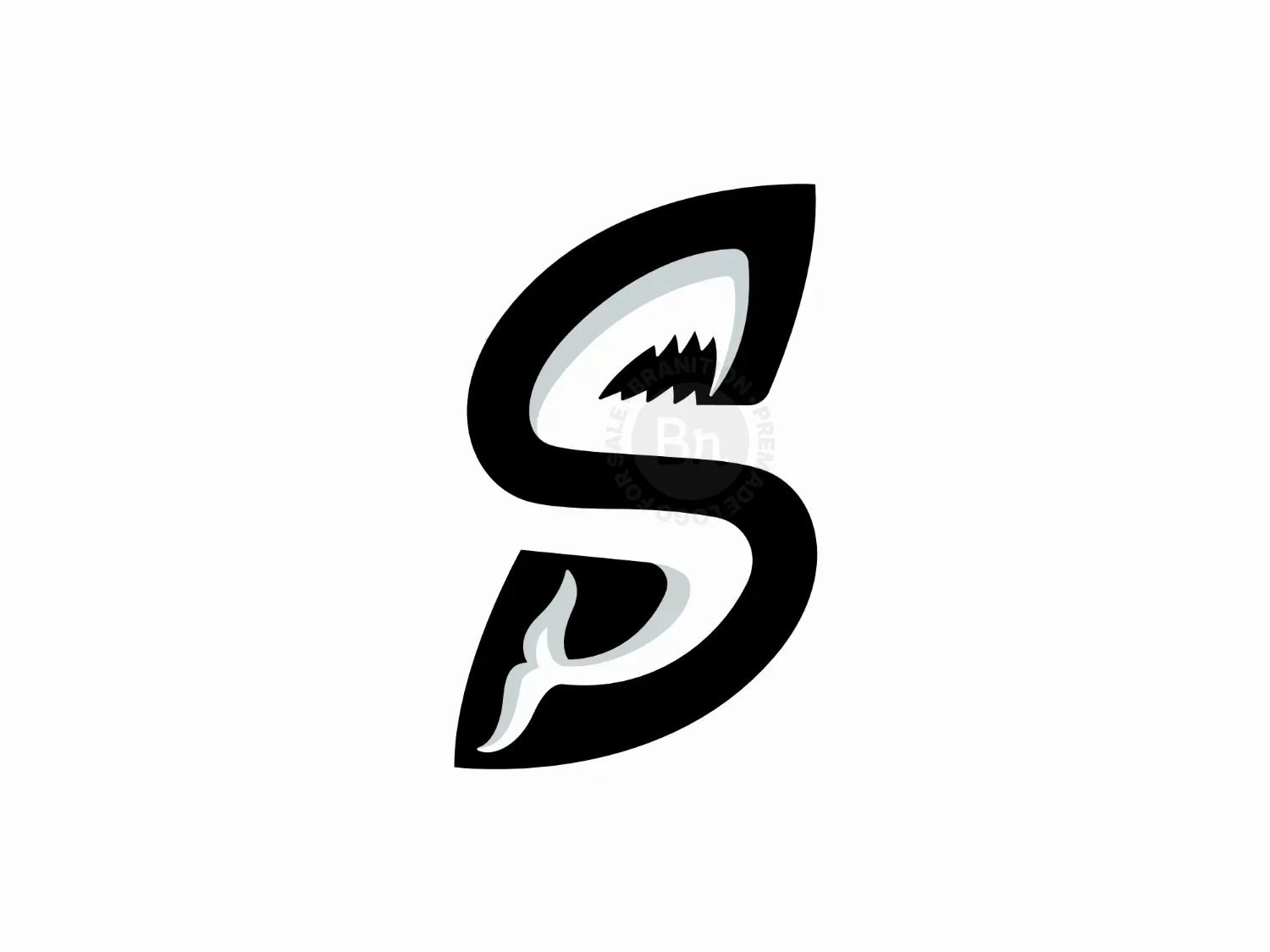 Letter S Shark Logo