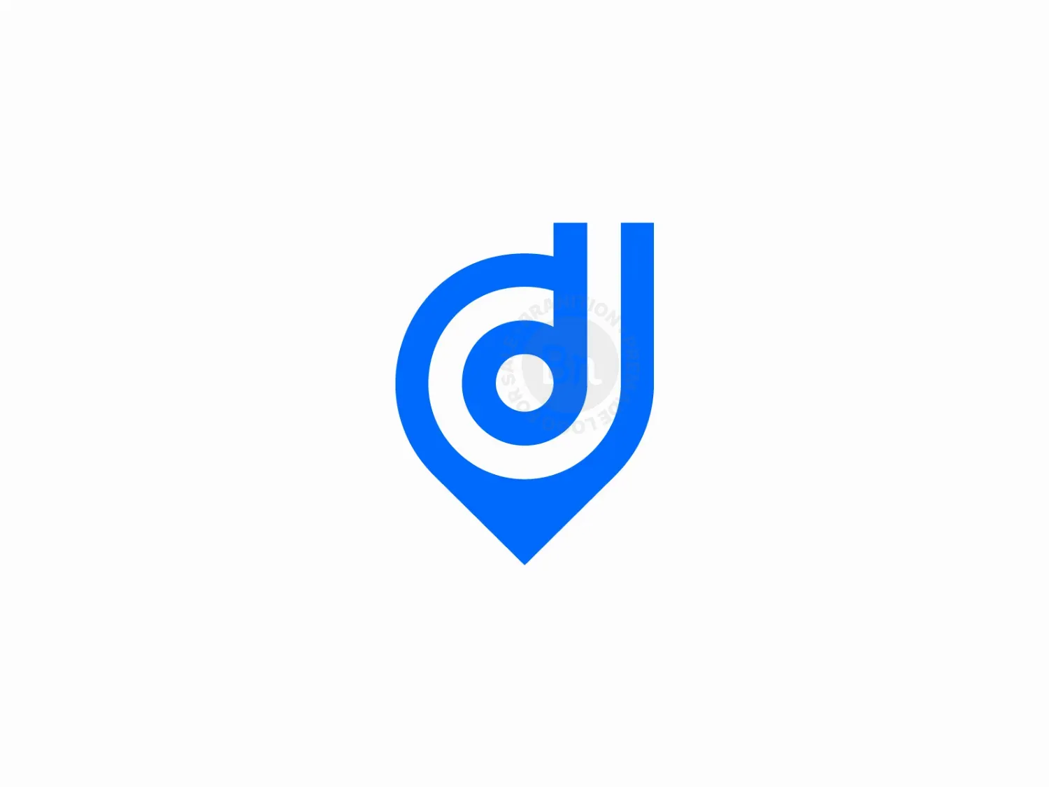 Letter  D Pin Location Logo