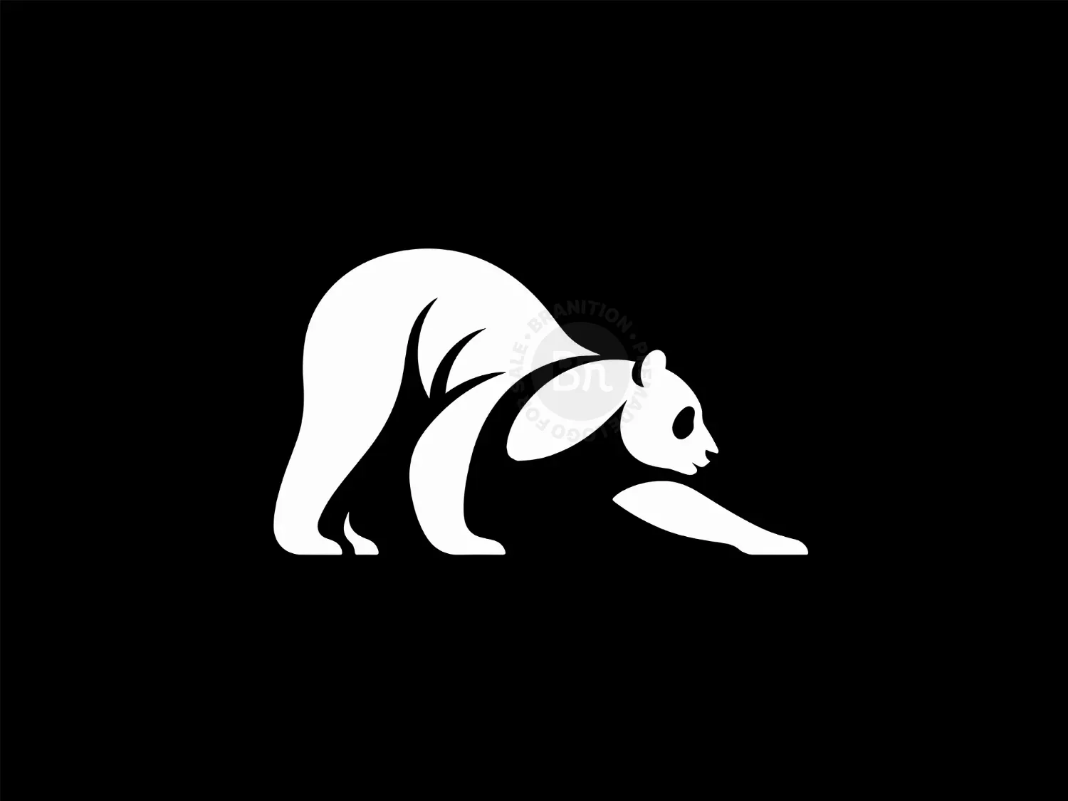 Modern And Elegant White Panda Logo