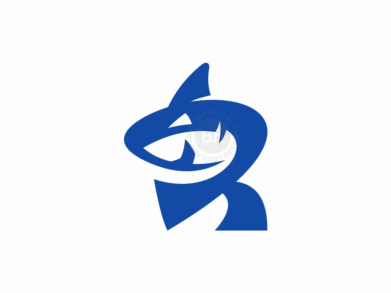 Letter R Shark Logo