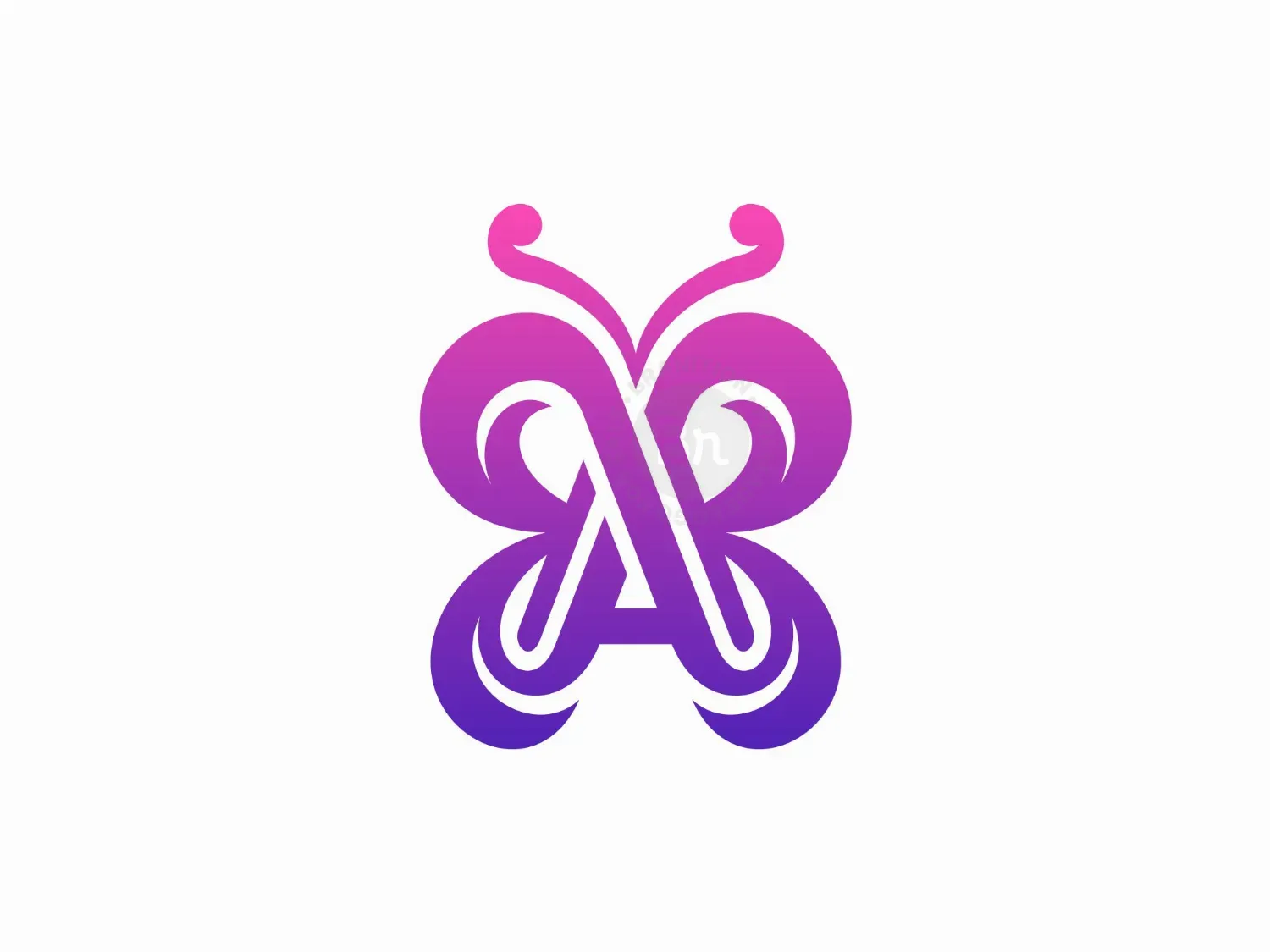 Letter A Butterfly Logo