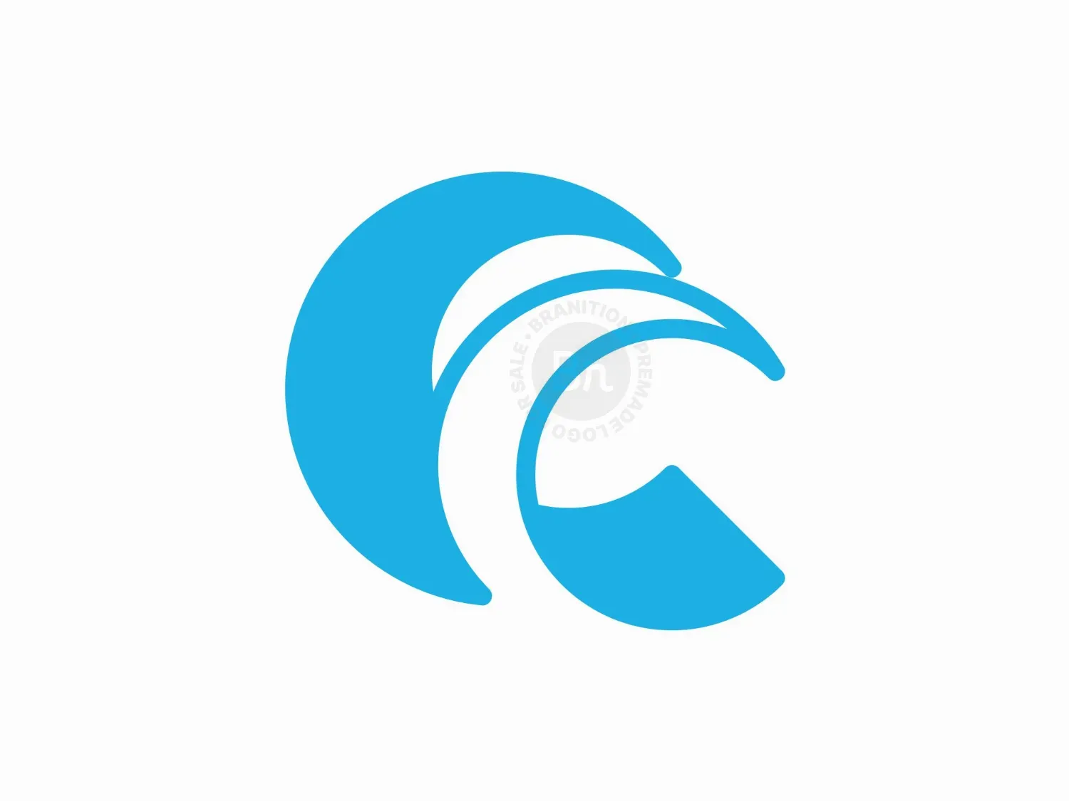 Letter G Wave Surf Logo