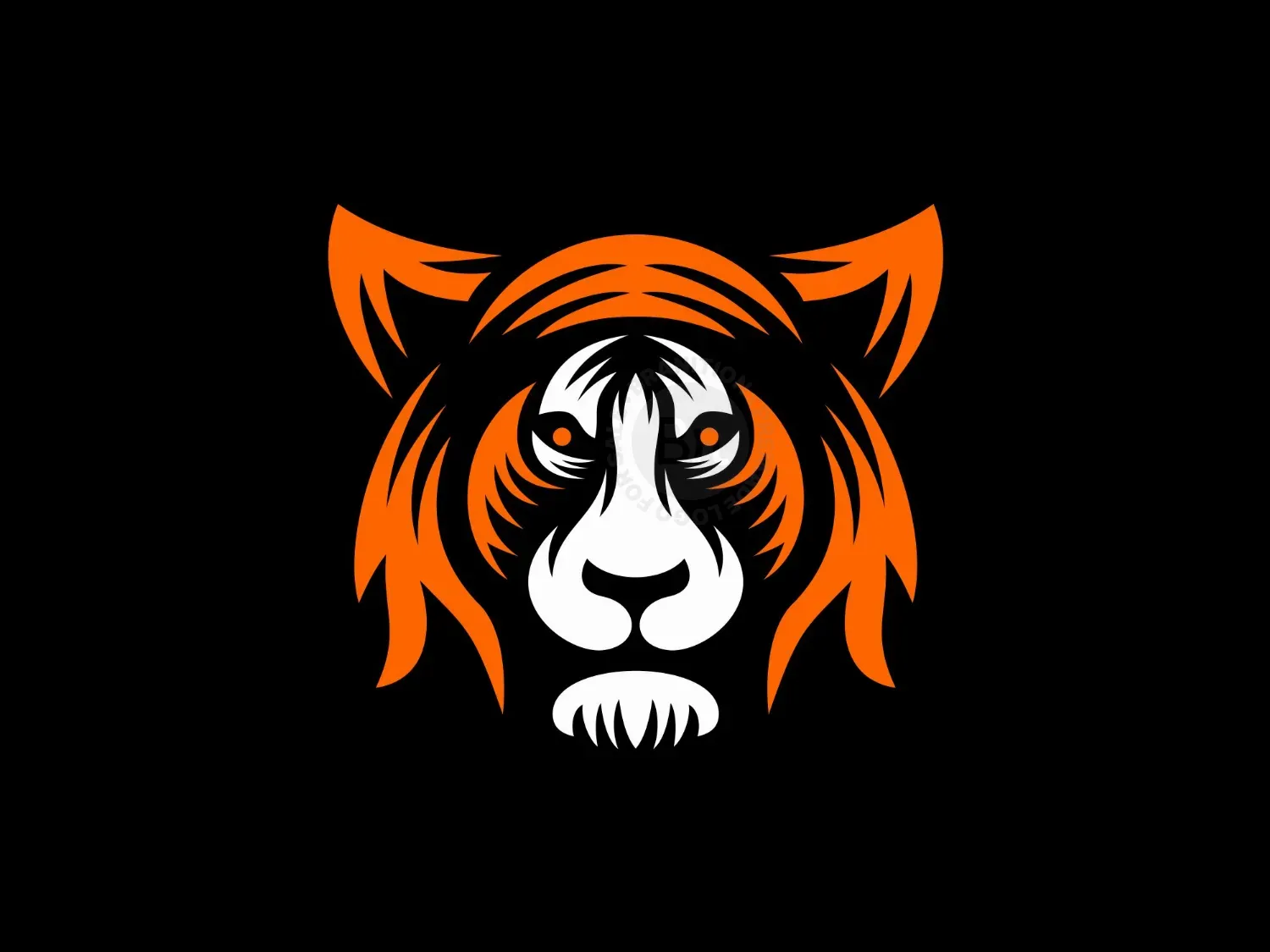 Head Tiger Illustration Logo