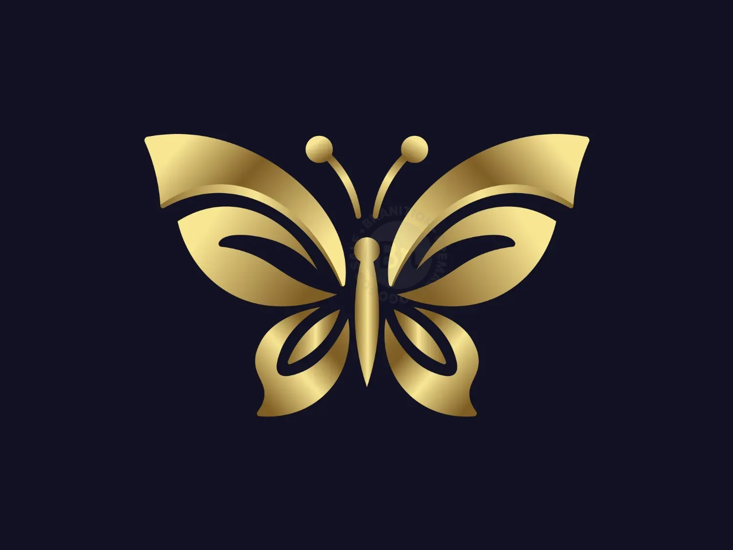 Luxury And Golden Butterfly Logo