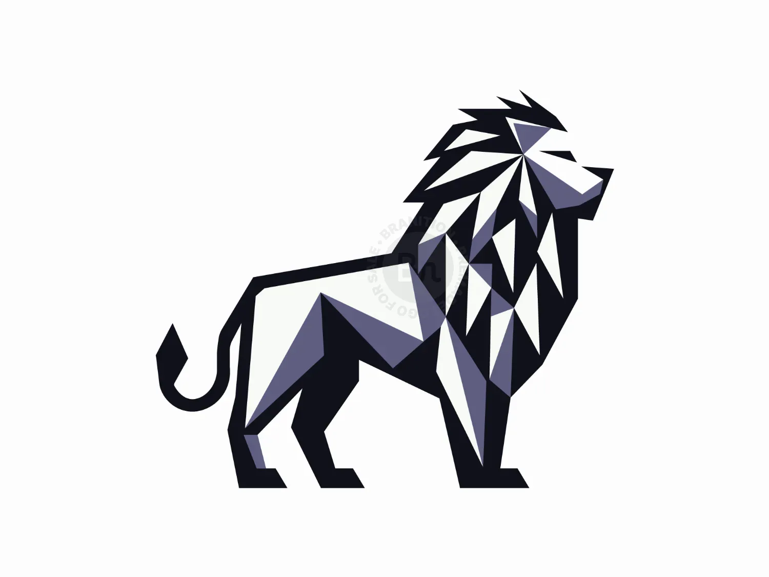 King Lion Geometric Logo