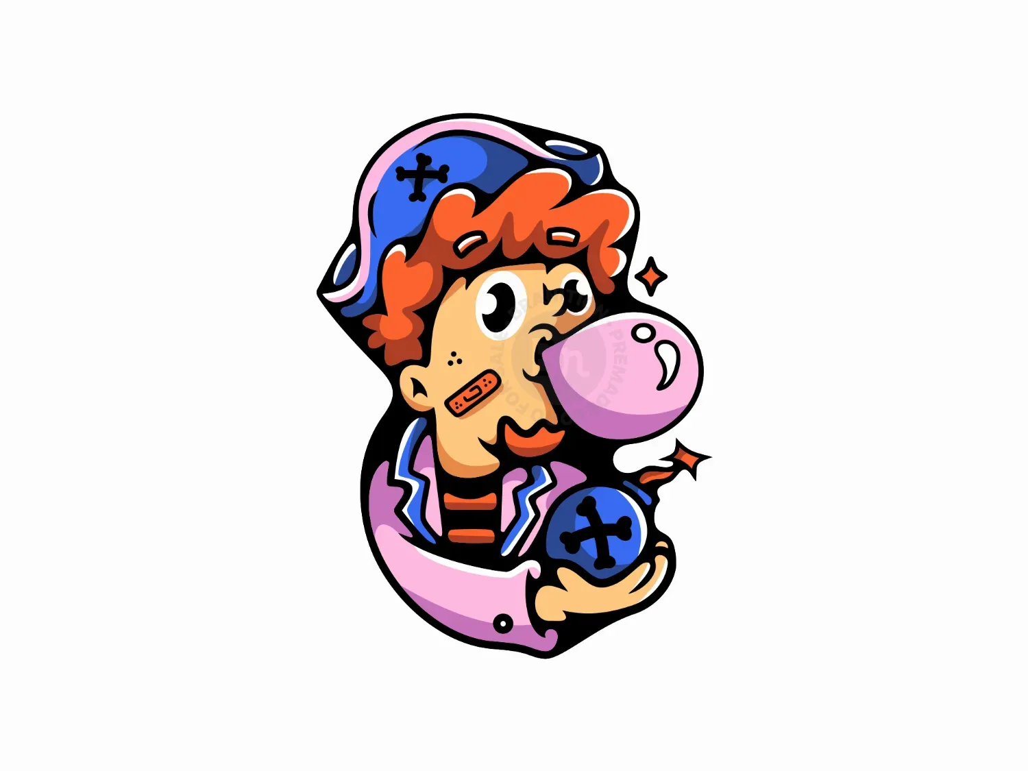 Pirate Bubble Gum Kids Logo