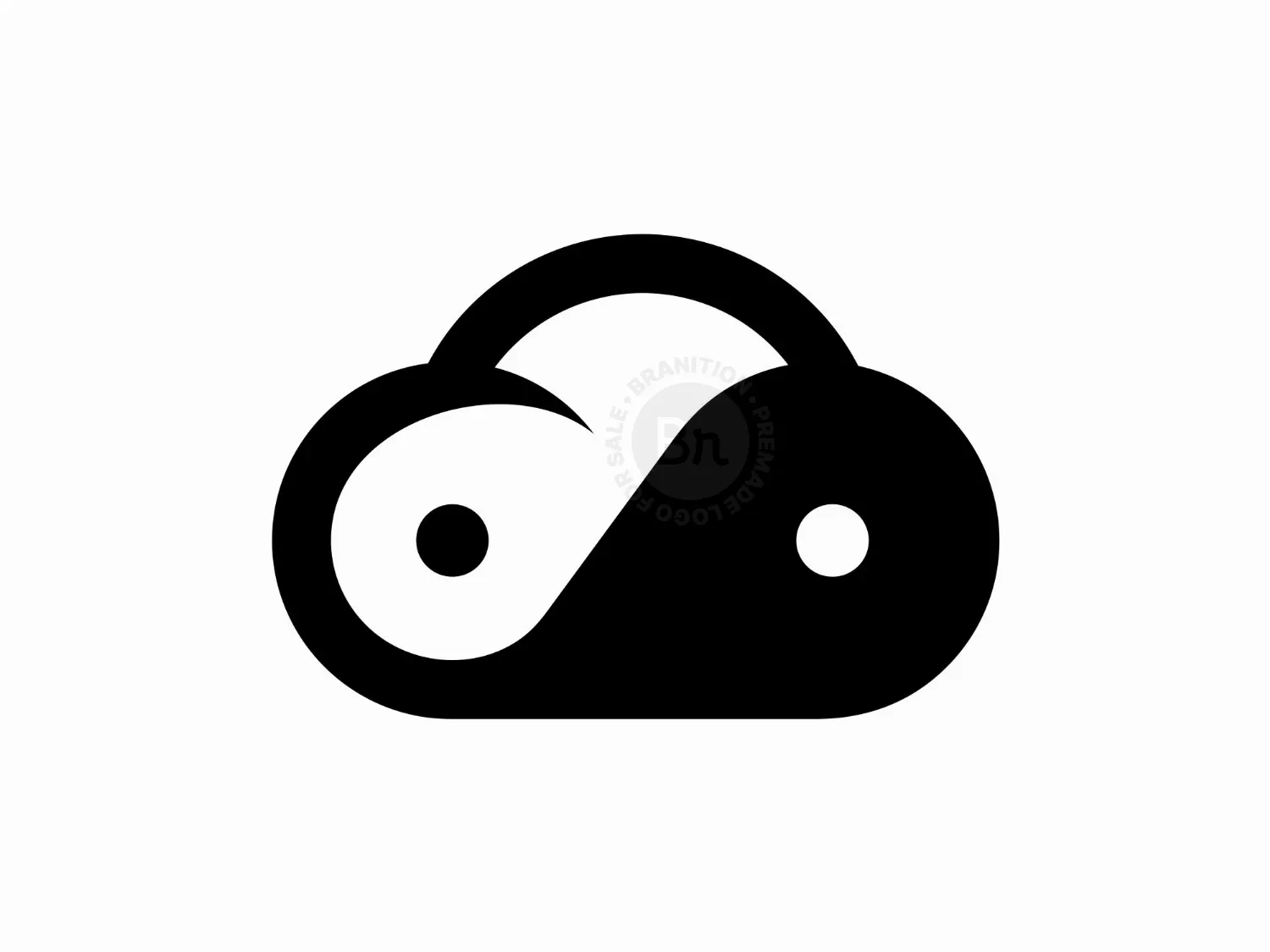 Cloud Yin Yang Logo