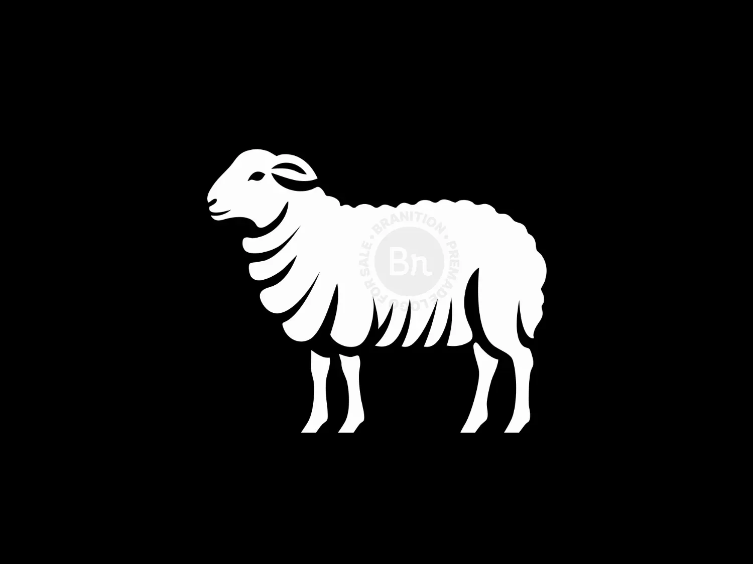 Modern And Elegant White Sheep Logo