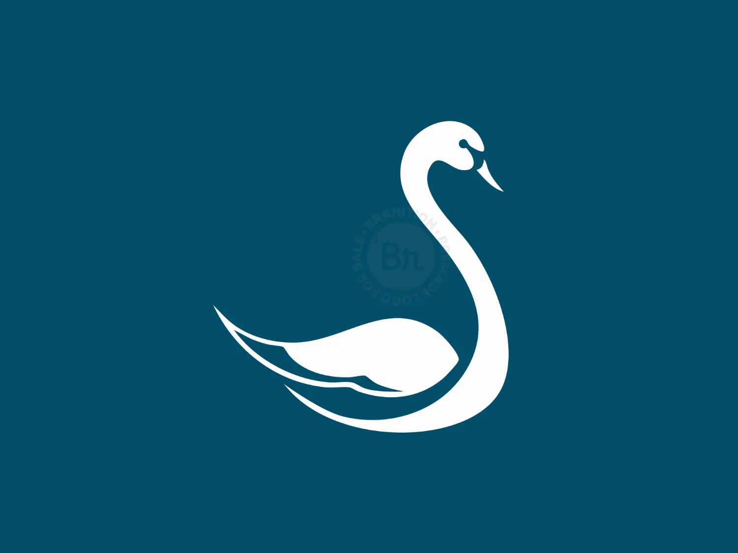 Modern And Elegant White Swan Logo