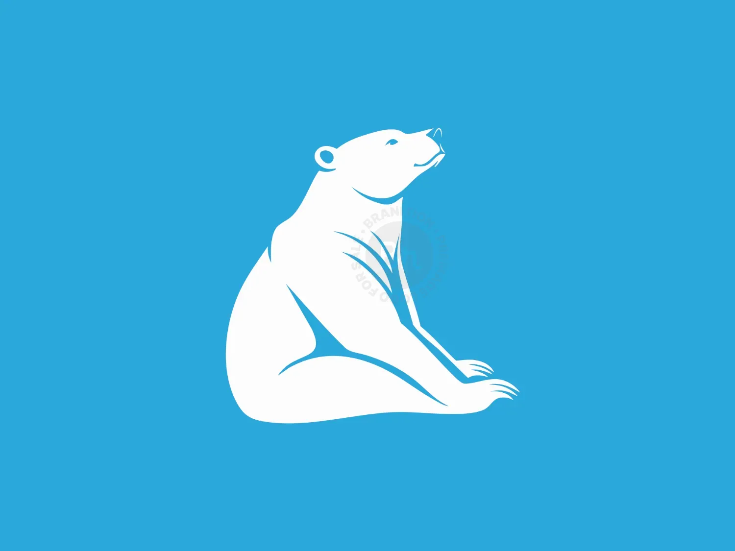 Modern And Elegant White Bear Logo