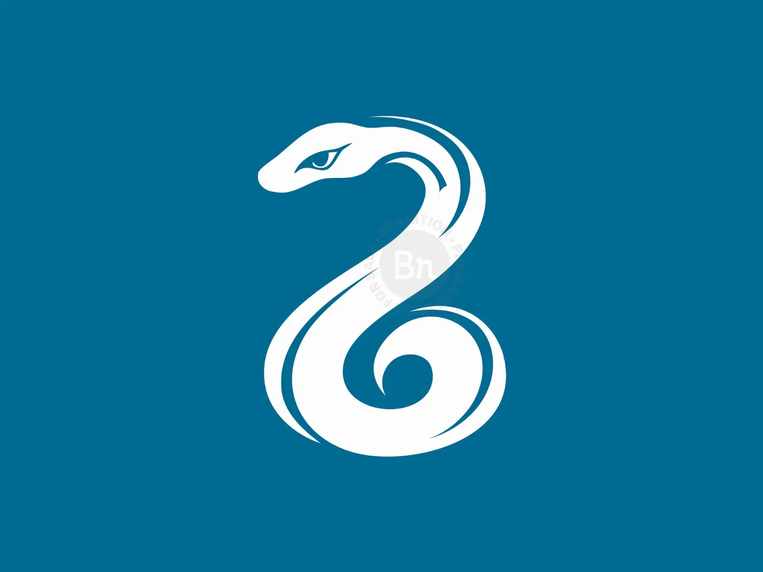 Abstract And Elegant Snake Like Letter B Logo