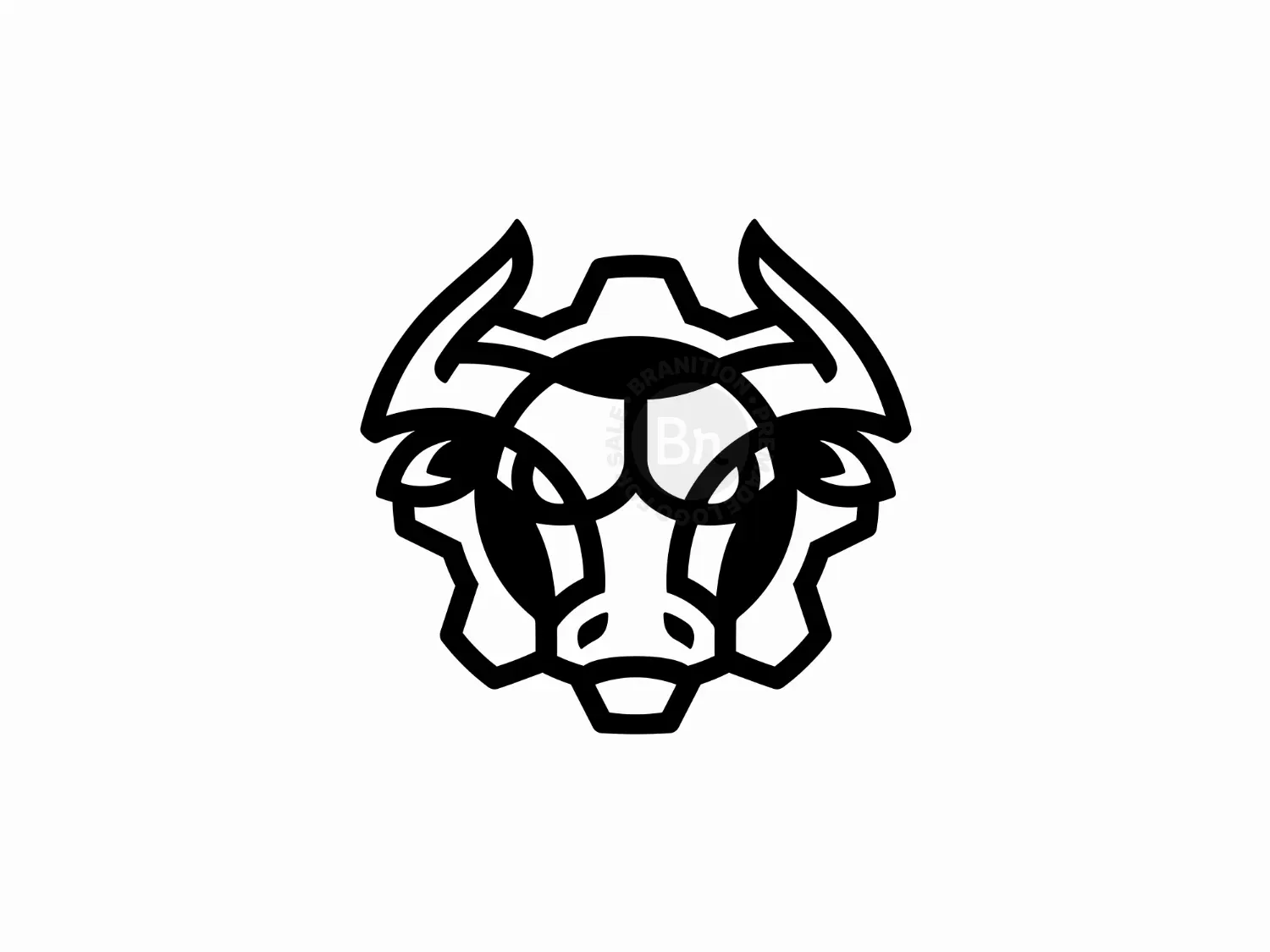 Gear Bull Mechanic Line Logo