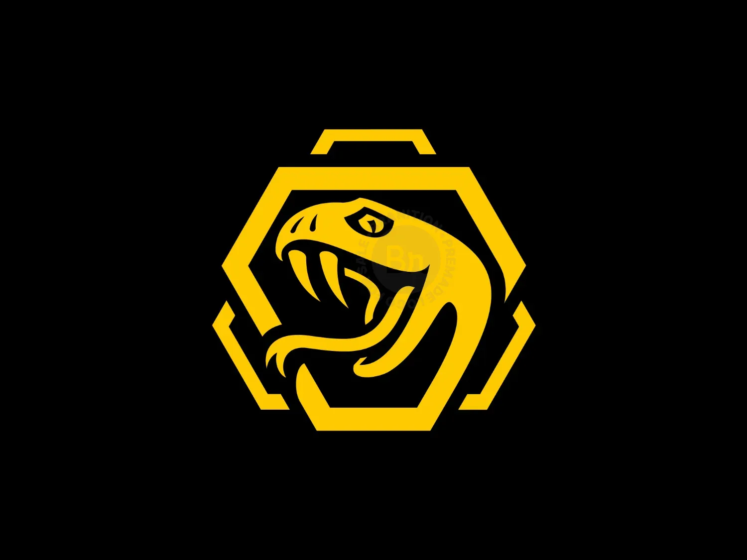 Yellow Viper Snake Technology Logo