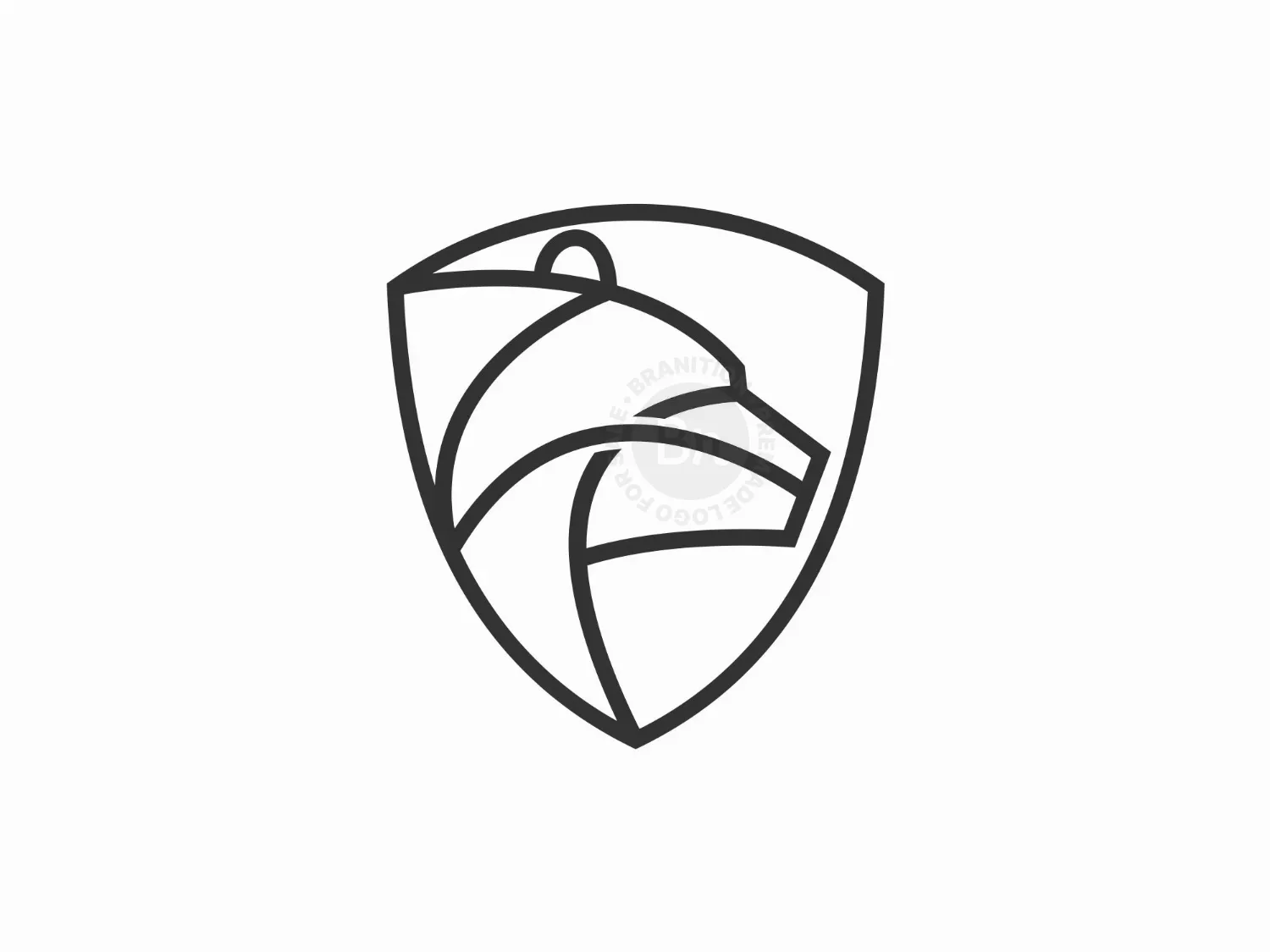 Bear Shield Simple Logo