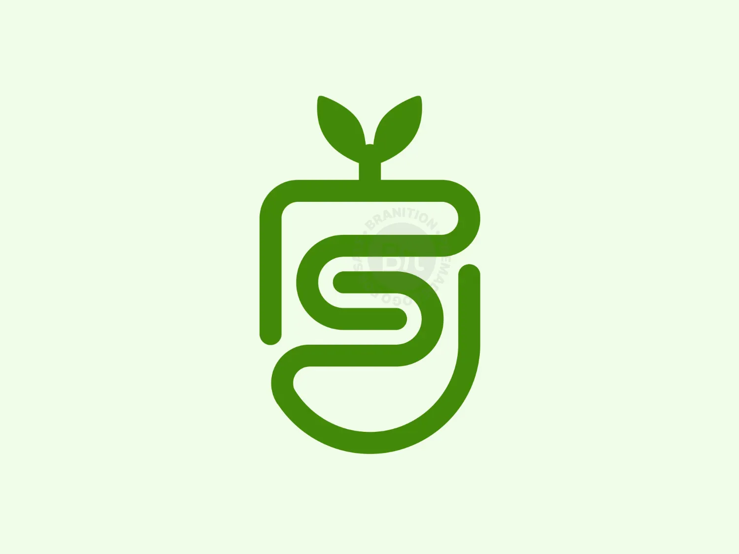 Letter S Plant In Shield Pot