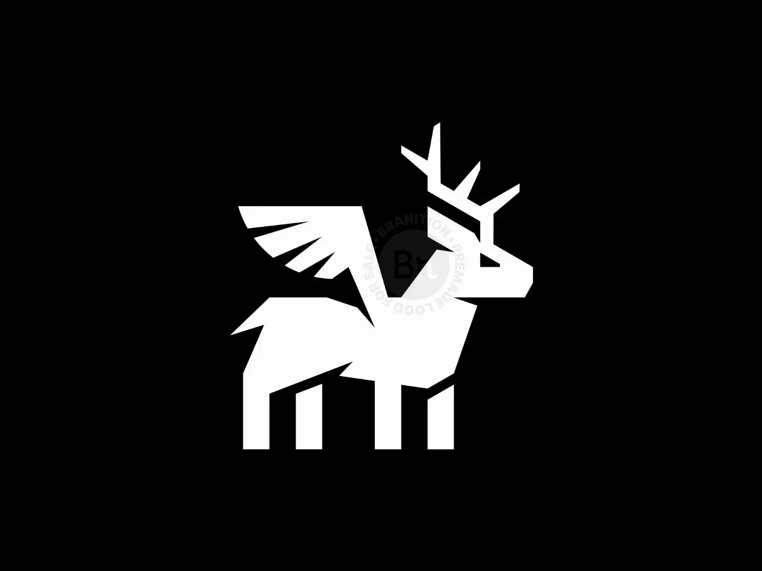 Deer Wing Geometric Logo