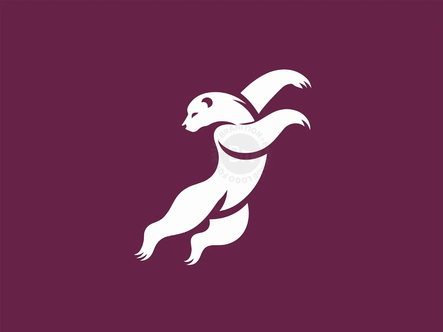 Modern And Elegant White Bear Logo