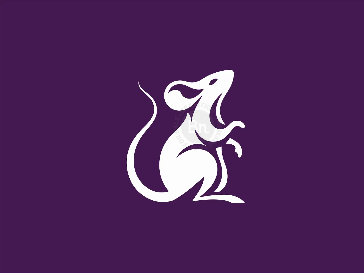 Modern And Elegant White Mouse Logo