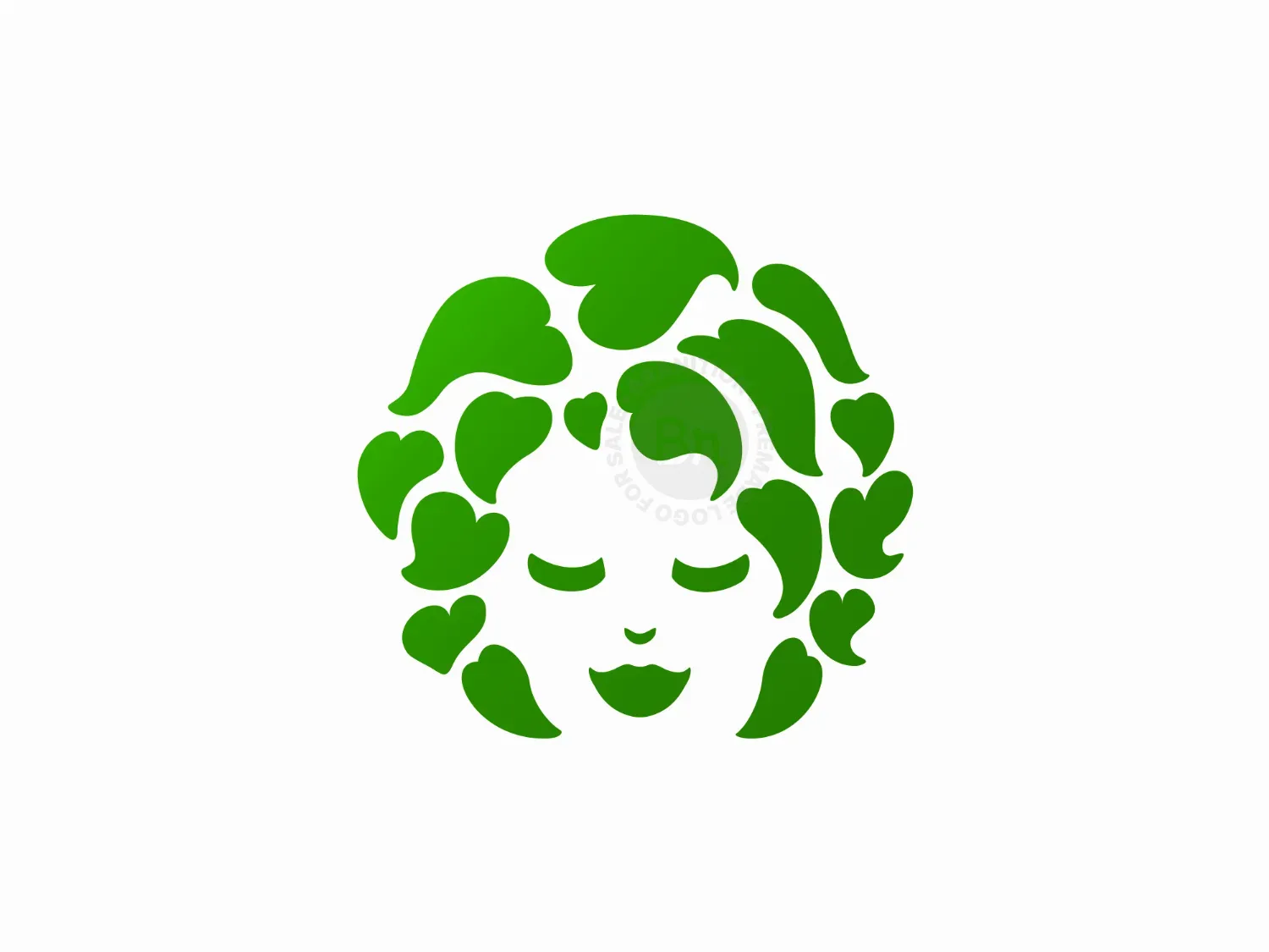 Flora Woman Plant Hair Logo