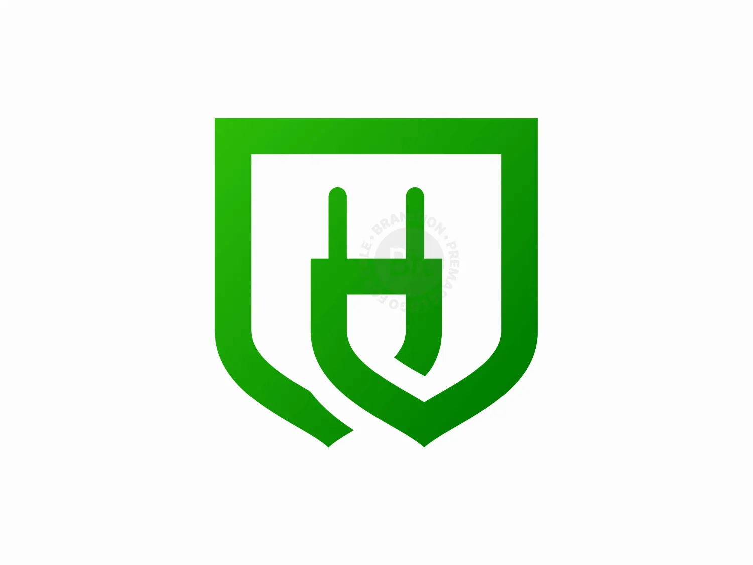 Electric Plug Green Shield Logo