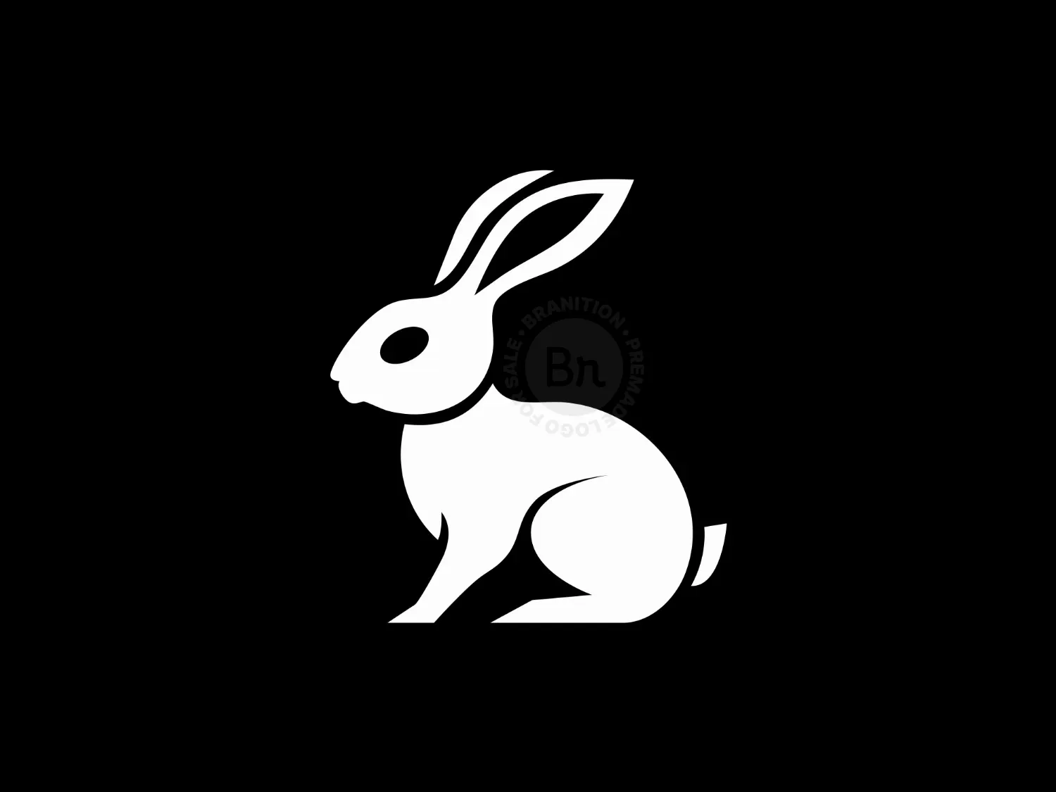 Elegant White Rabbit Logo