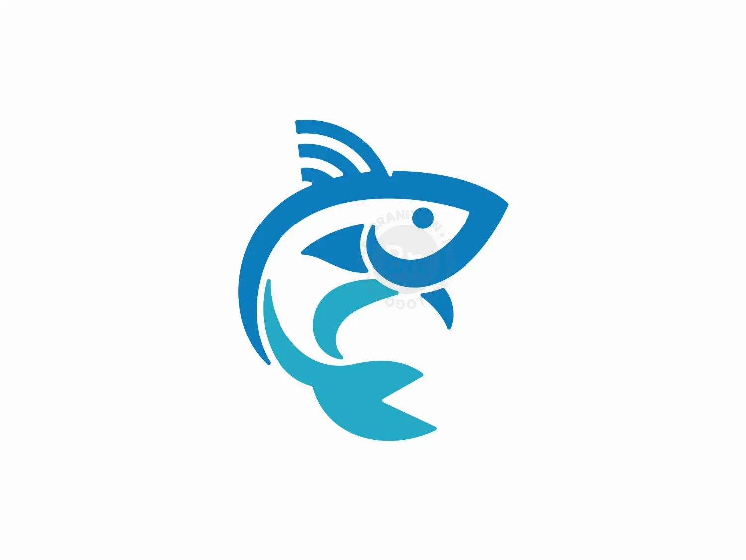 Simple Fish Geometric Logo