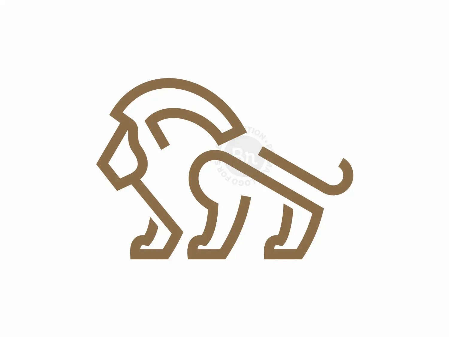 Simple Lion Line Logo