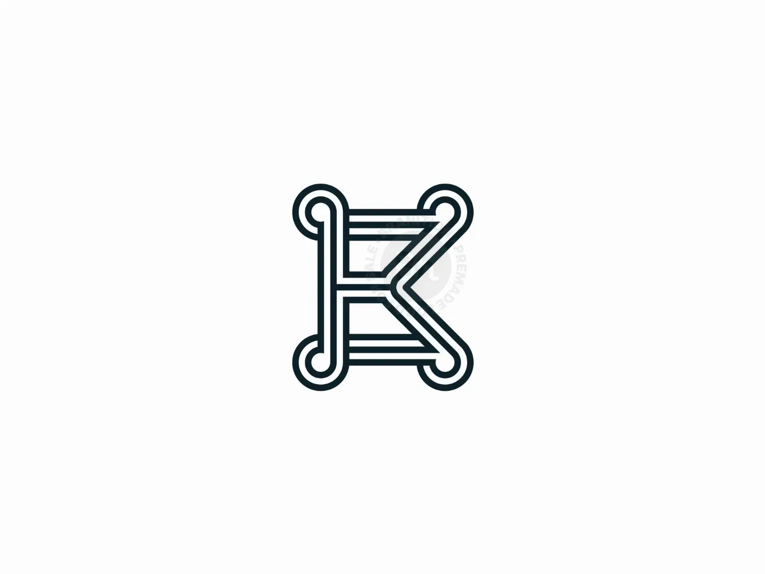 Letter Ke Logo Or Ek Logo